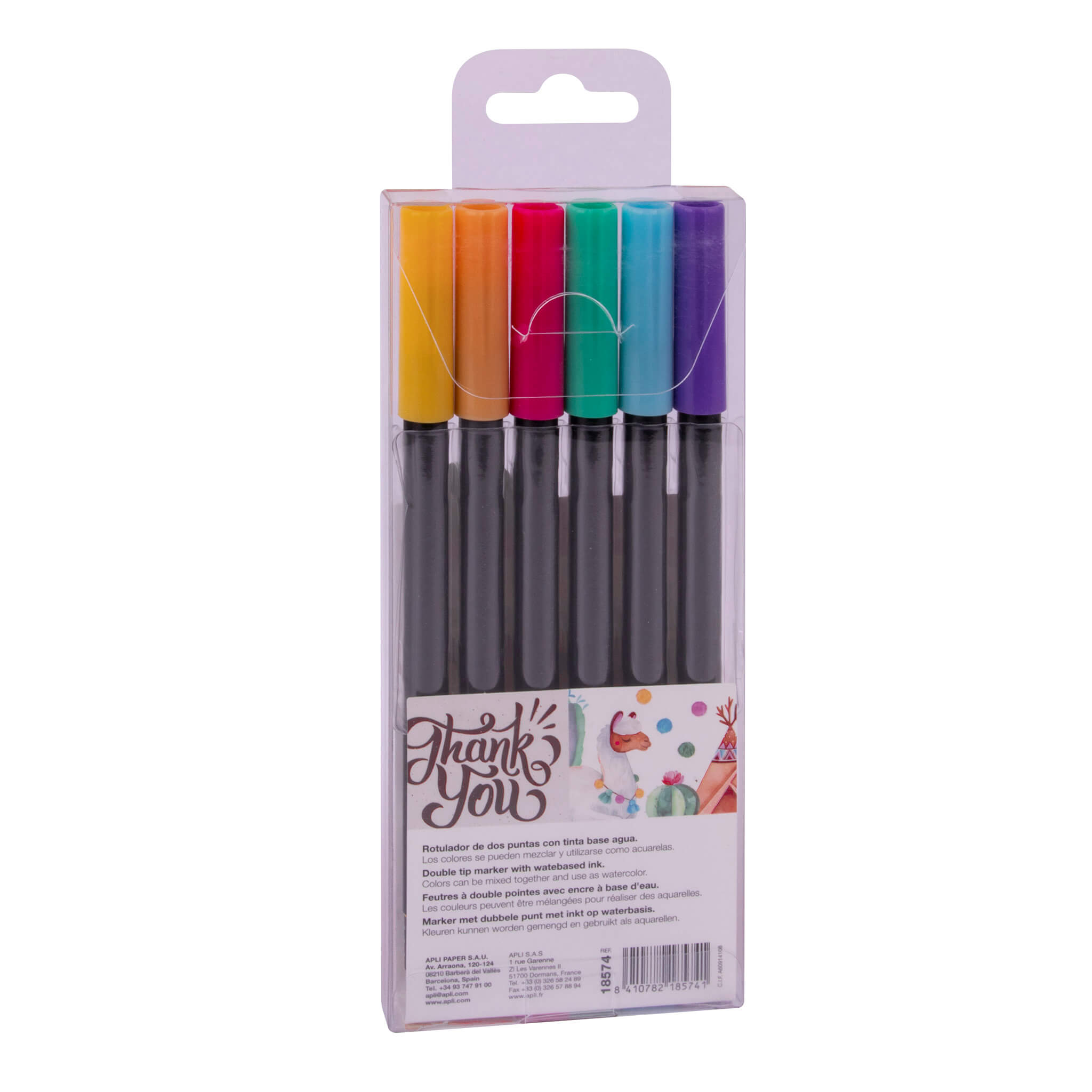 ROTULADORES DOBLE PUNTA LETTERING PASTEL 6 UND 331152