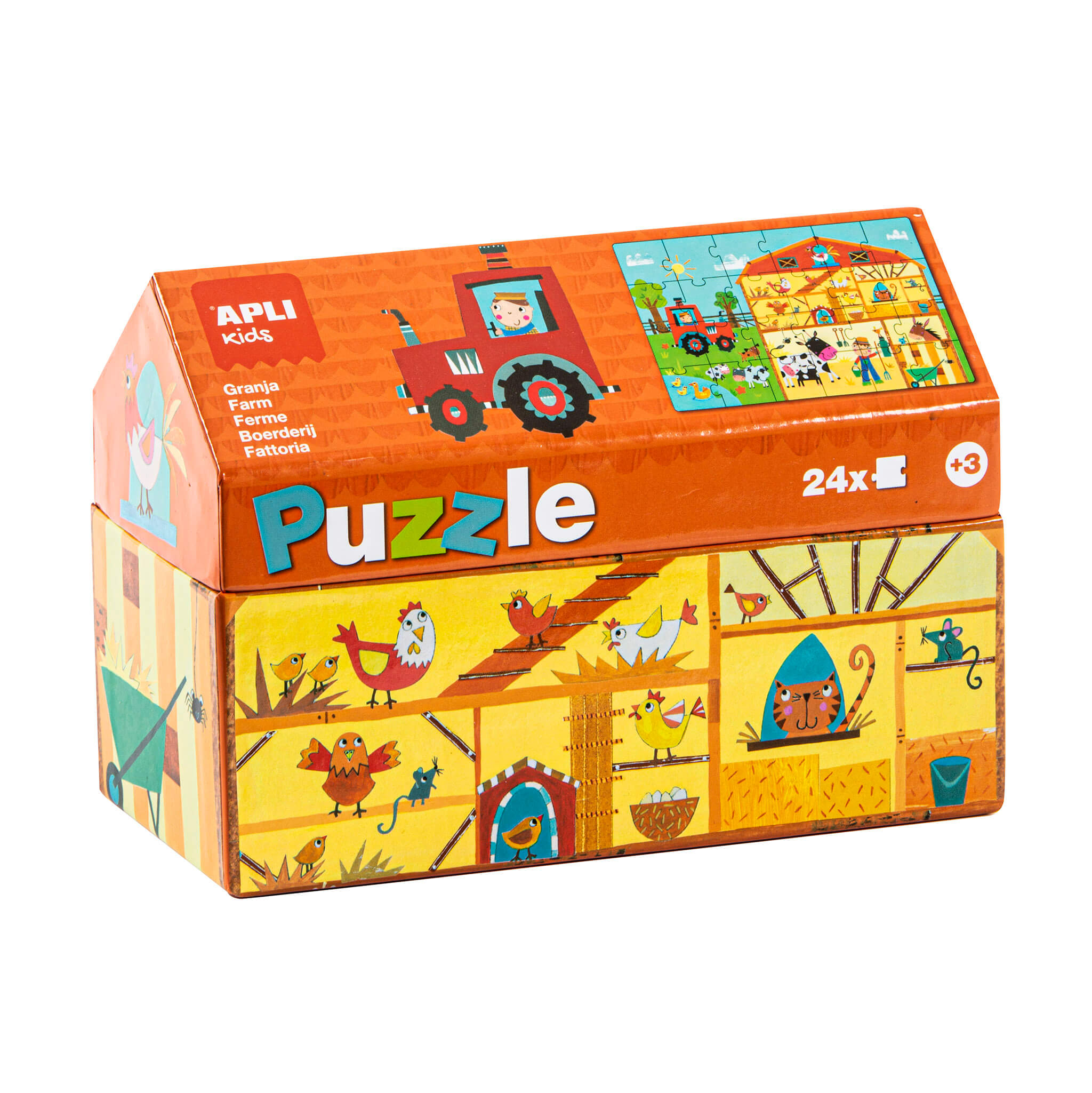 Farm puzzle house box (24 pieces)