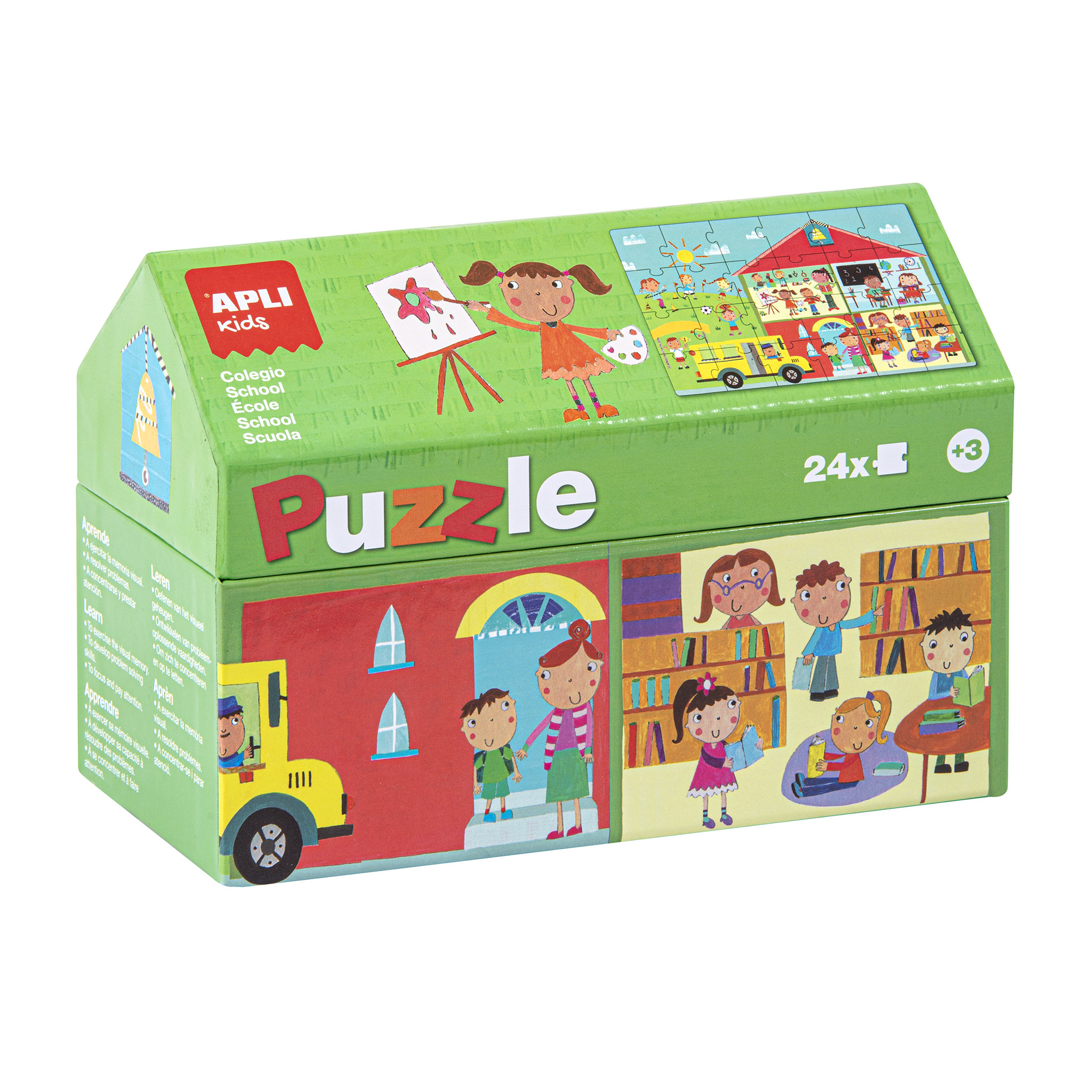School puzzle house box (24 pieces)
