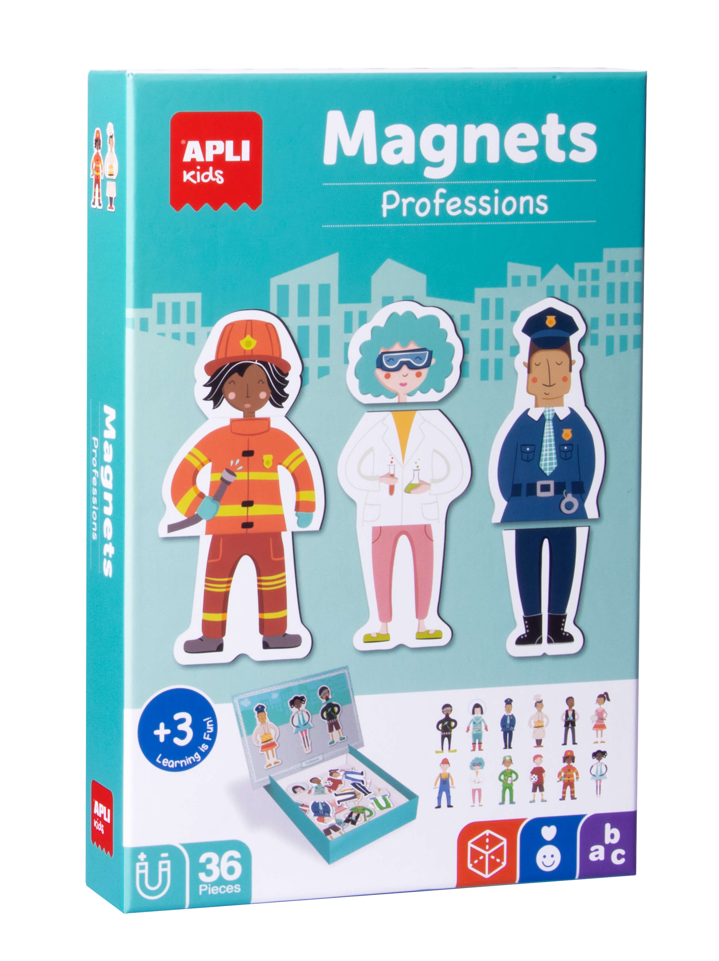 APLI Magnetic skill set, 36 pieces, APLI Kids "Magnets",  professions