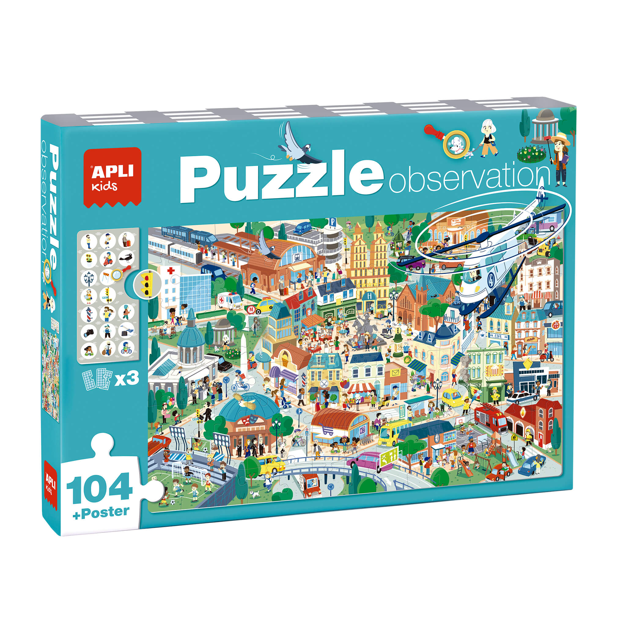 Jogo Educativo Puzzle Apli Observação da Selva 104 Peças - NNN