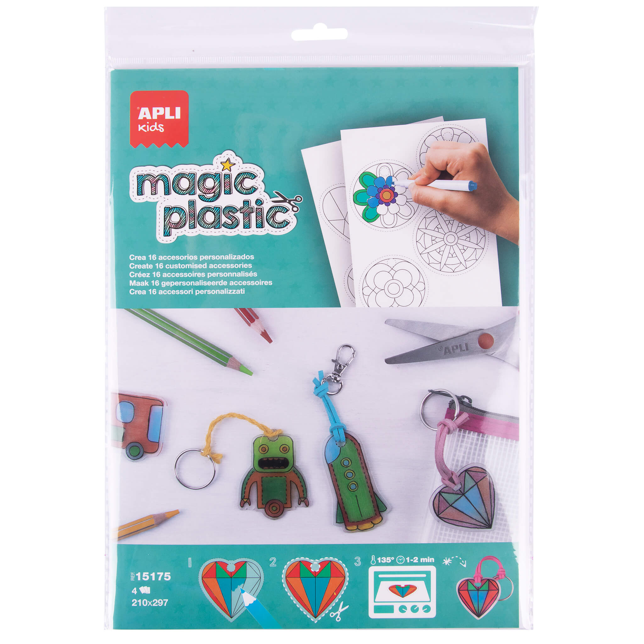 Plástico mágico transparente. Kit de 4 hojas DIN A4